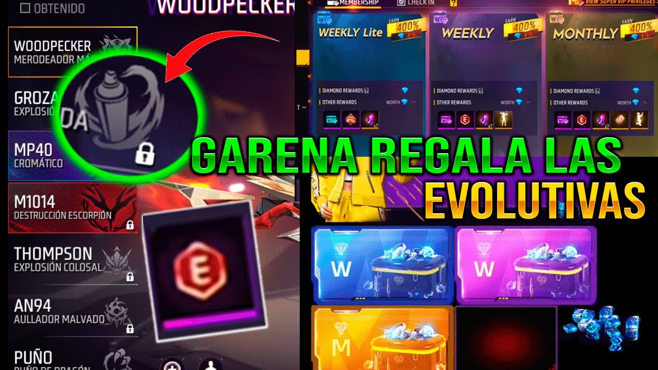 como conseguir armas evolutivas en free fire